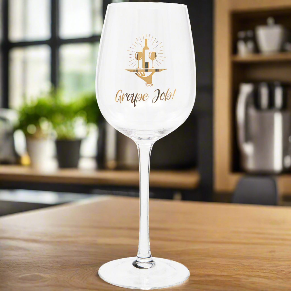 'Grape Job' Wine Glass