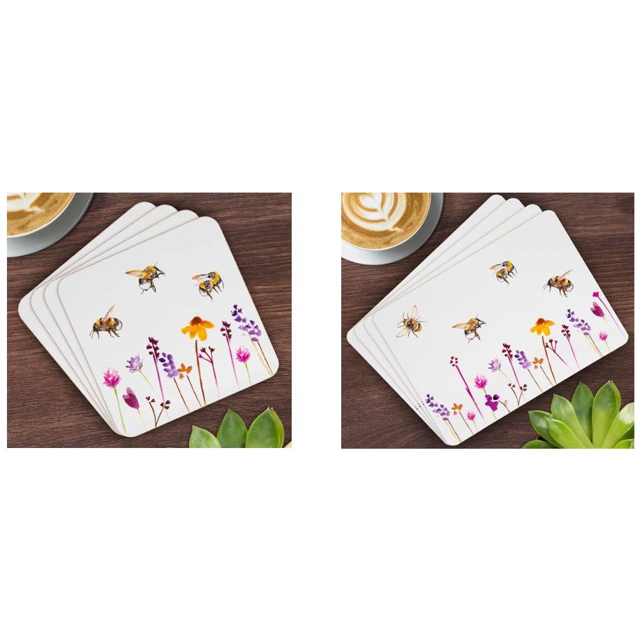 Busy Bees Coaster & Placemat Set