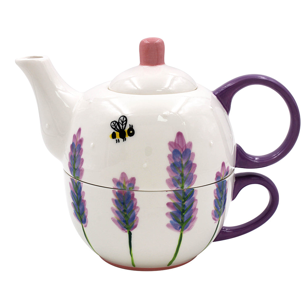 Lavender & Bees Fine China Tea For One