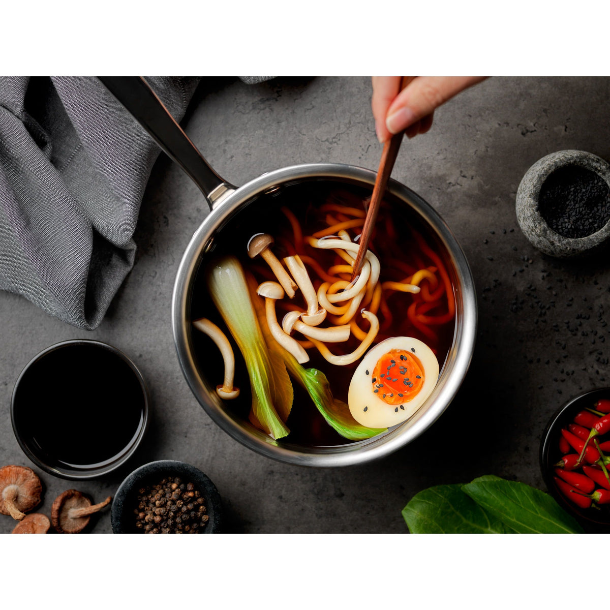 Stellar Eclipse 3 Piece 16/18/20cm Saucepan Set