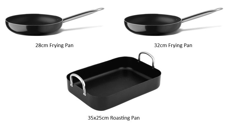 Solaris Pro Roast, Large Frying Pan and Utensil Accessory Set - 15 Pieces