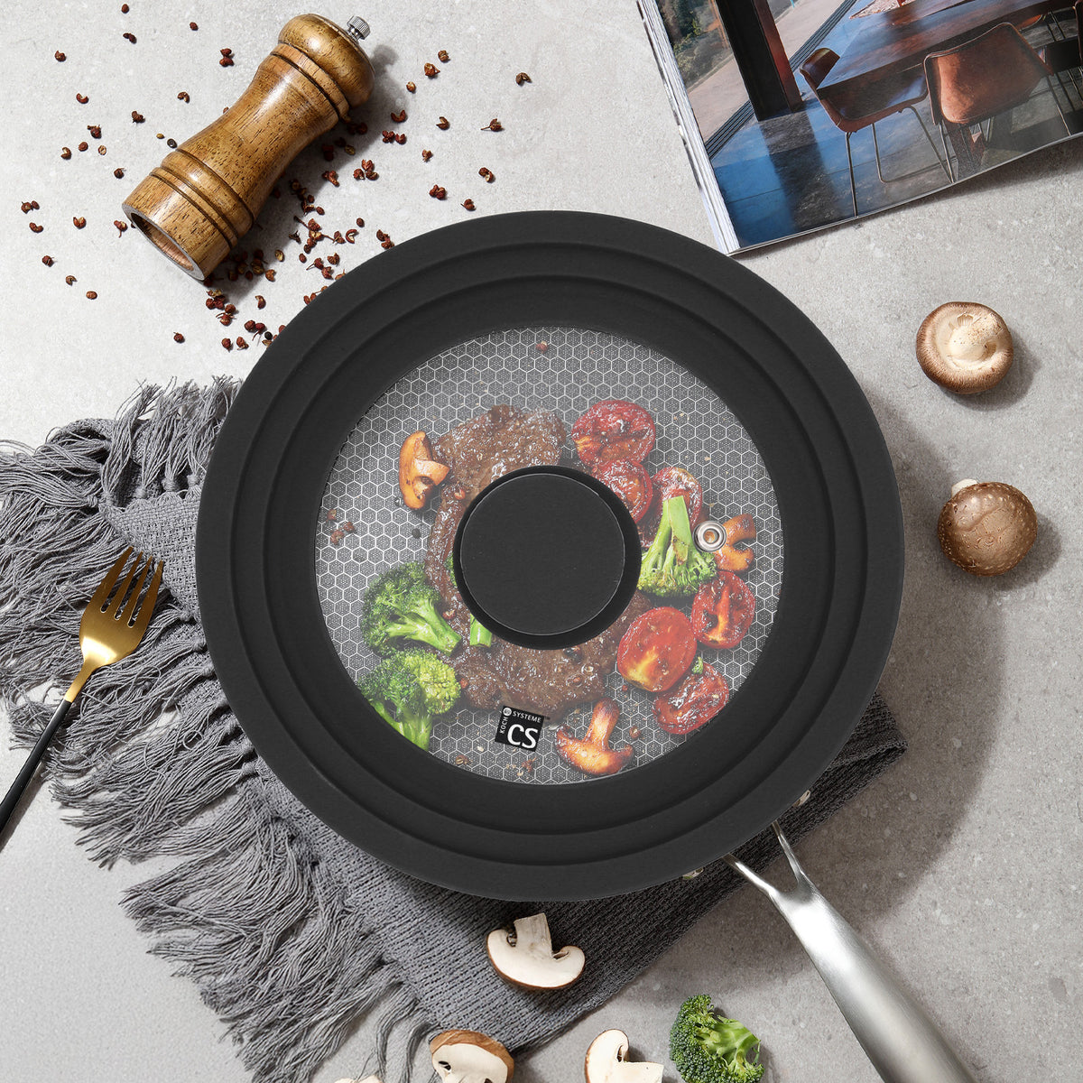 Sola Universal Glass Lid for Saucepan - 20/22/24cm