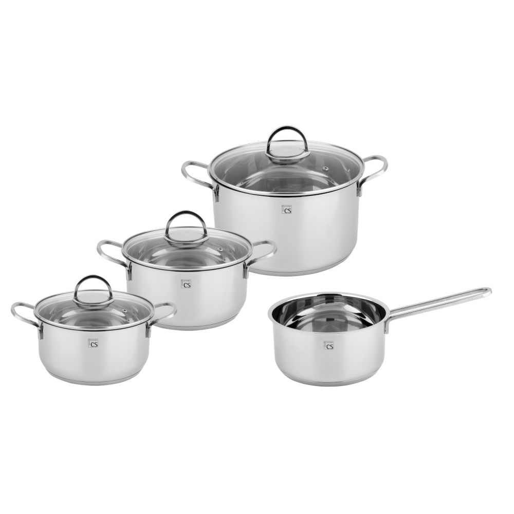 Trier 4pcs Stainless Steel Cookware, Utensil & Accessory 16 Piece Set