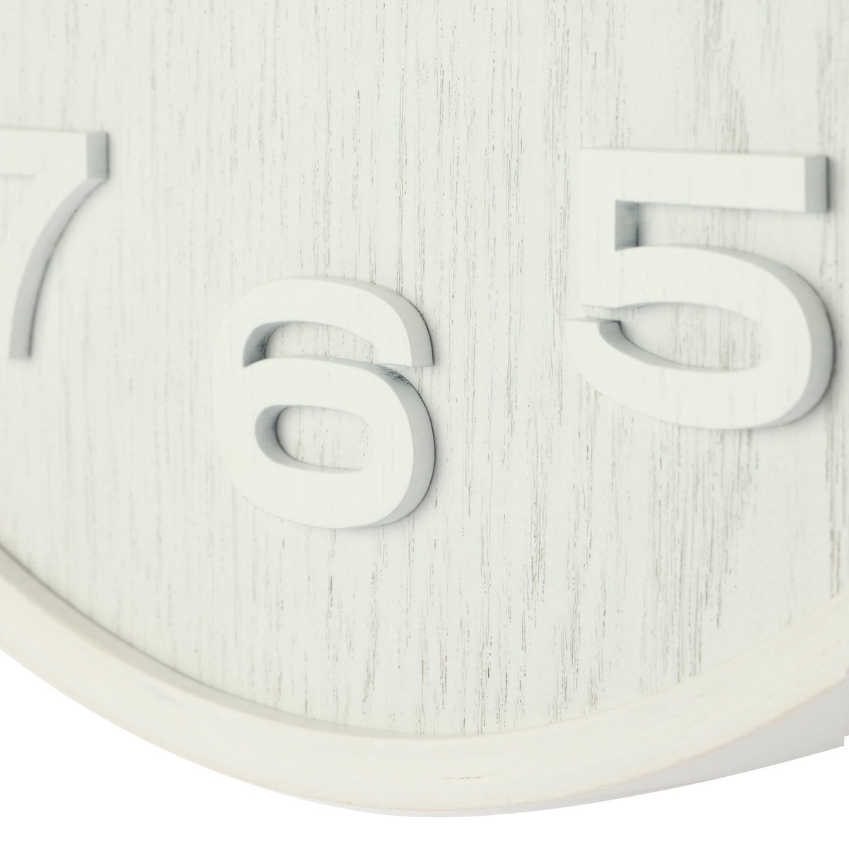 NeXtime - Wall clock – 52.8 x 3 cm - Wood - White - 'Wood Wood Big'