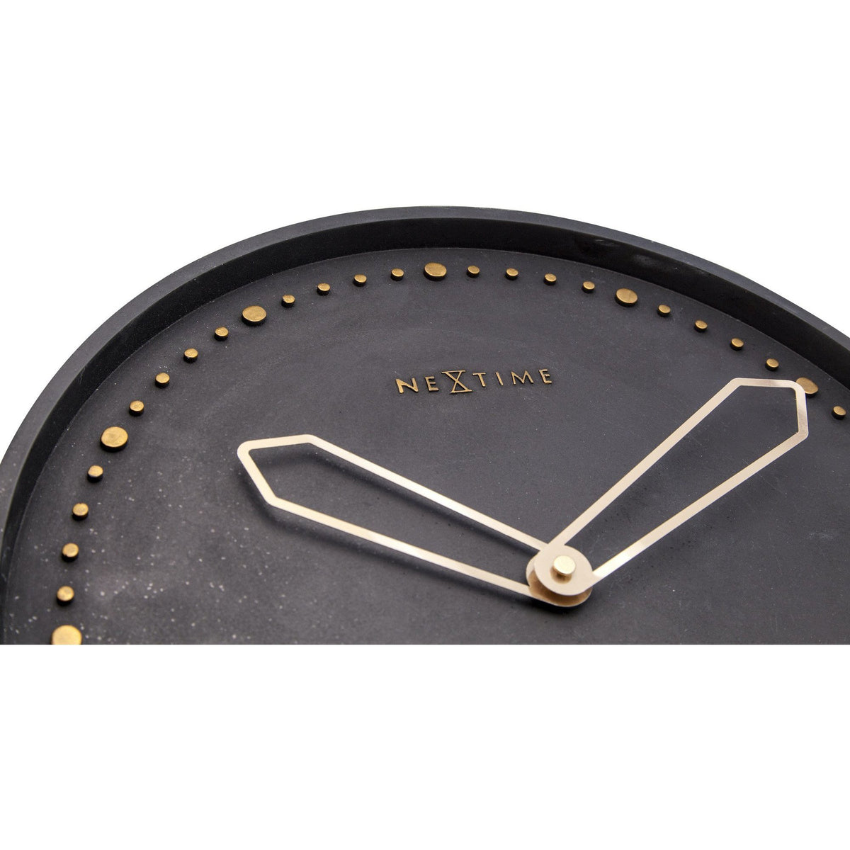 NeXtime - Wall clock - Ø 35 cm - Polyresin – Black – 'Cross'