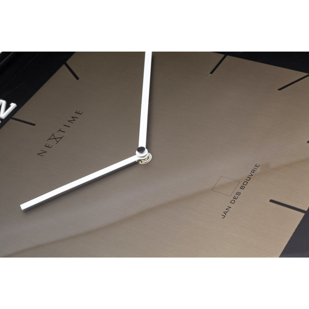 NeXtime - Wall clock - 40 x 40 x 4 cm - Wood - Black - 'Square Wall'