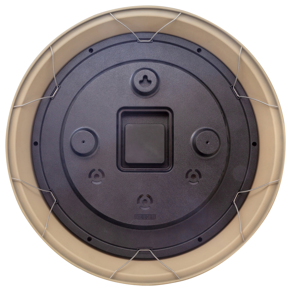 Wall clock with Thermometer and Hygrometer - 40.5 cm Ø - Metal - Brown - "Hyacinth"