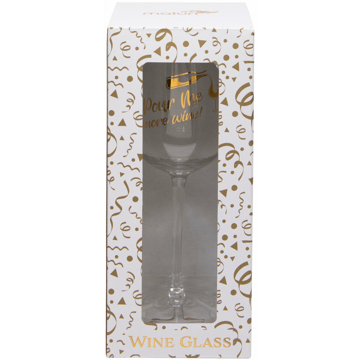 'Pour Me' Wine Glass in Box