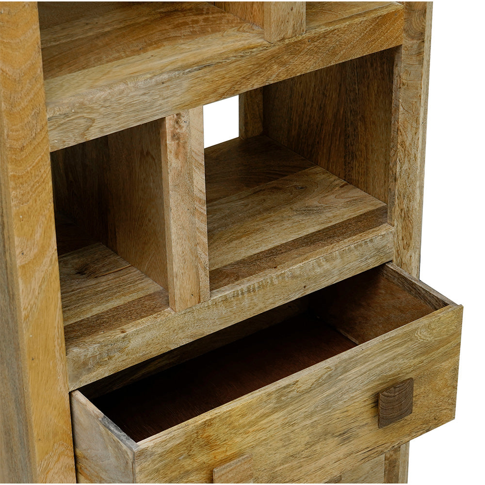 Yoga Light Mango Wood Tall Bookcase