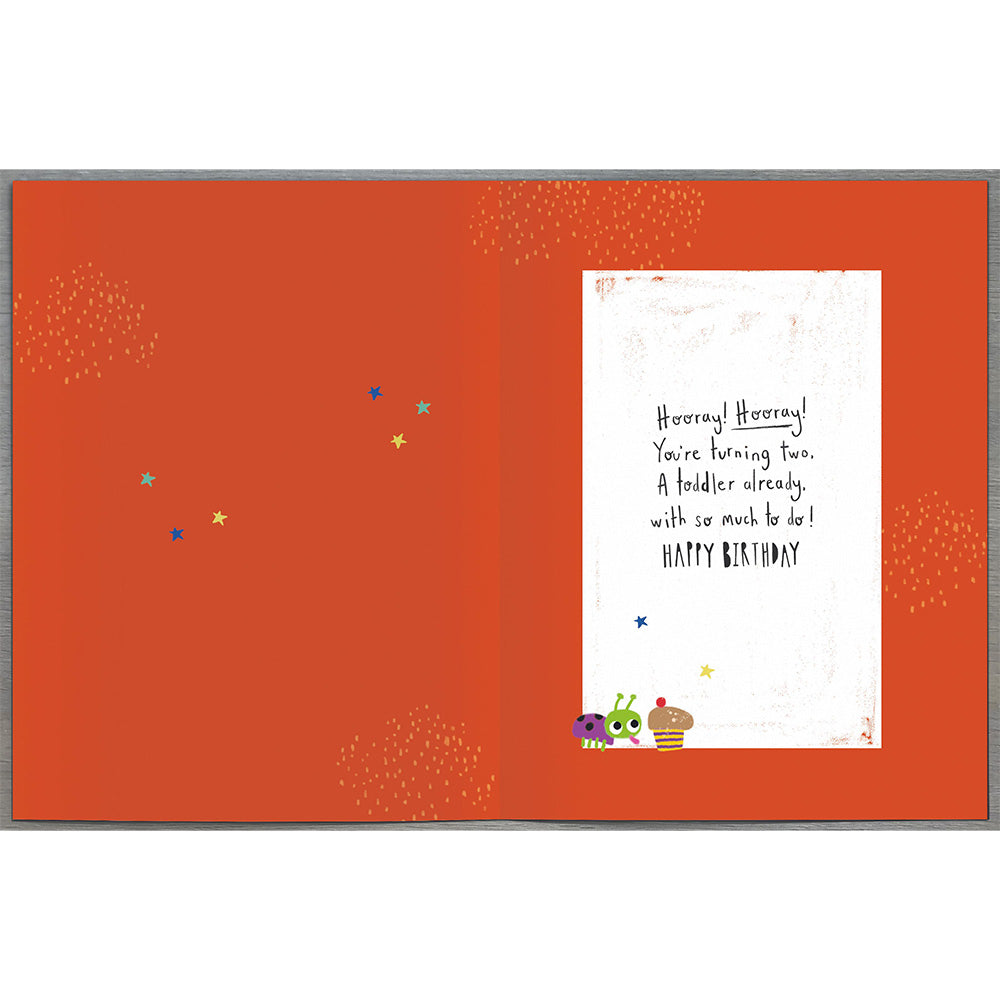 Woohoo You're 2 Birthday Greetings Card