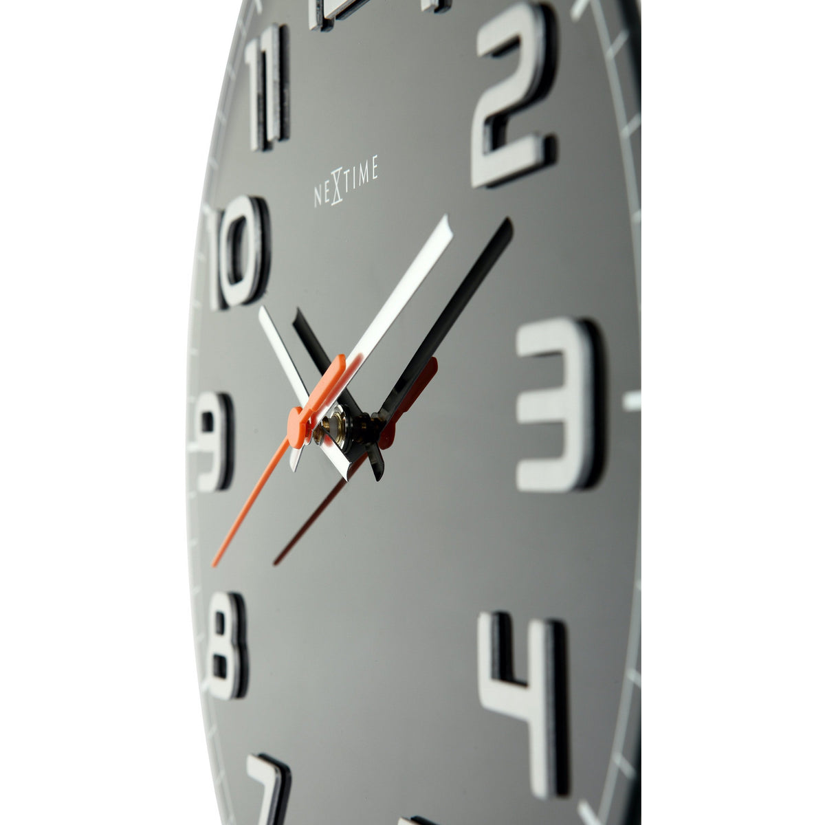 NeXtime - Wall clock – 30 x 3.5 cm - Glass - Black - 'Classy Round'