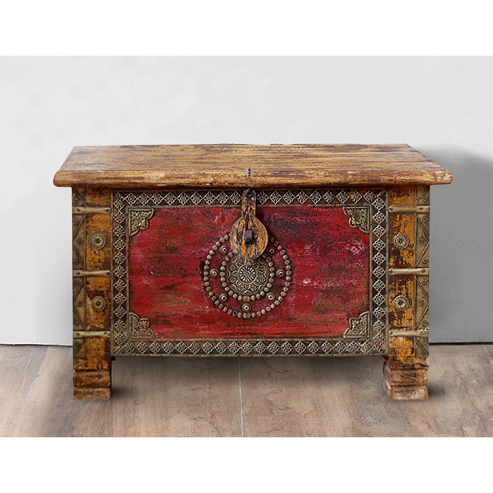Accent Mango Wood Vintage Style Chest