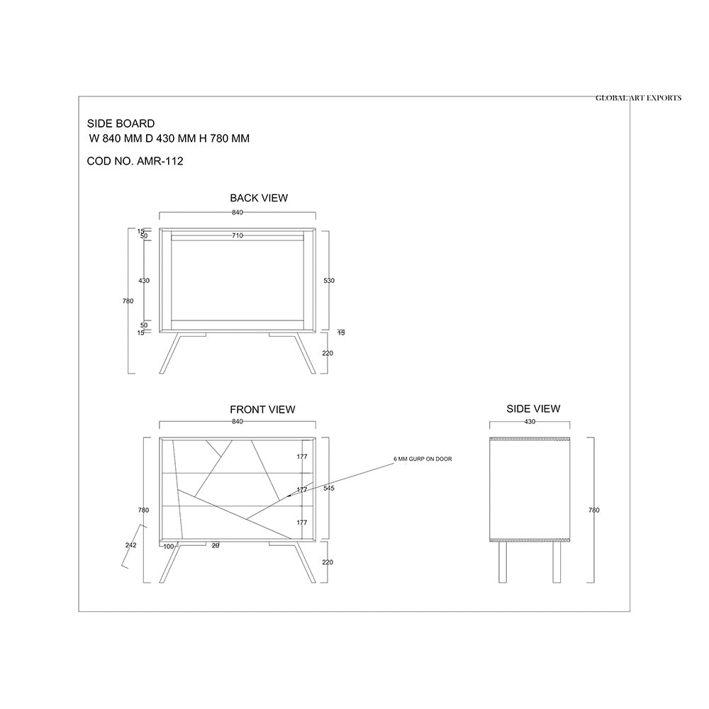 Amar 3 Drawer Mango Wood Chest