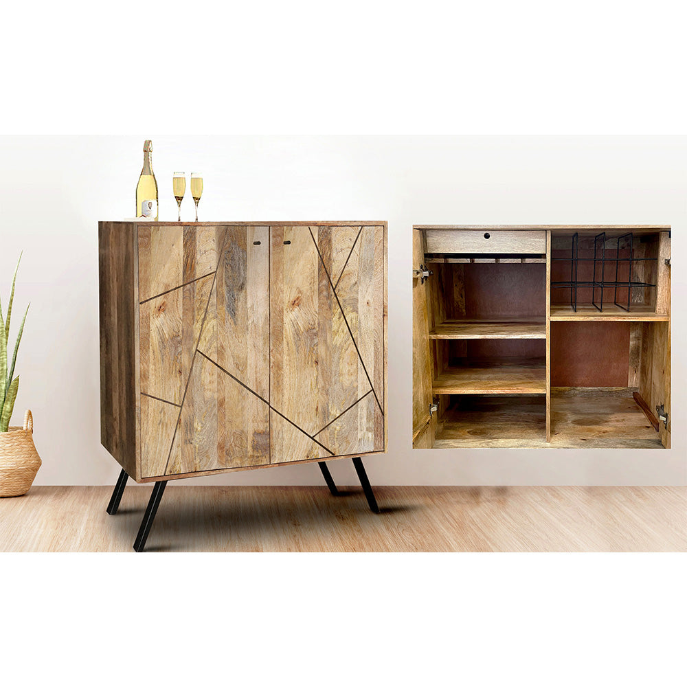 Amar Mango Wood Wine Cabinet
