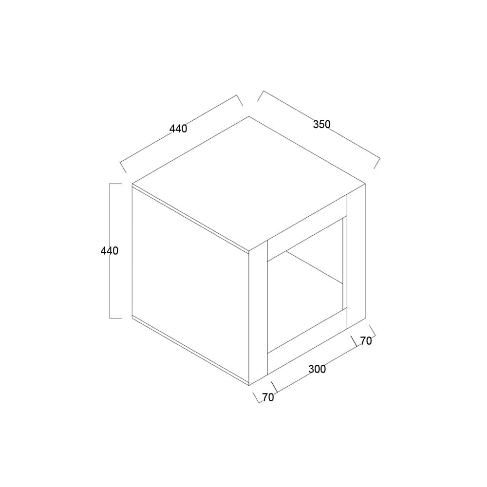 Dakota Light Mango Wood Cube Display Unit