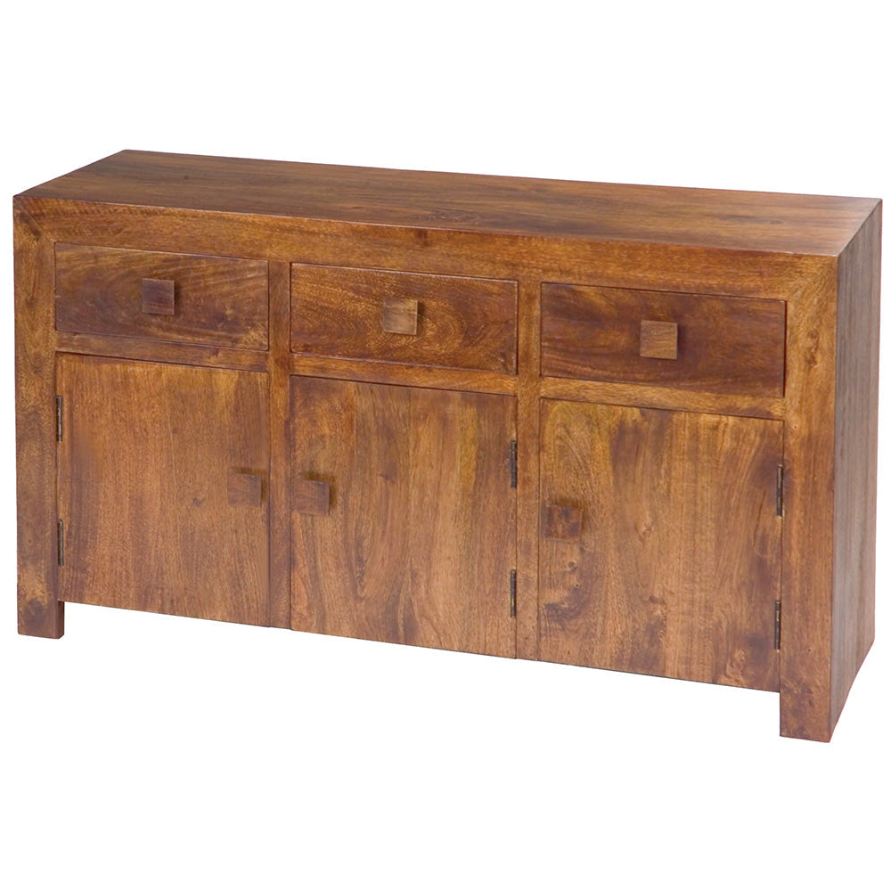 Dakota Mango Wood Three Drawer & Door Sideboard