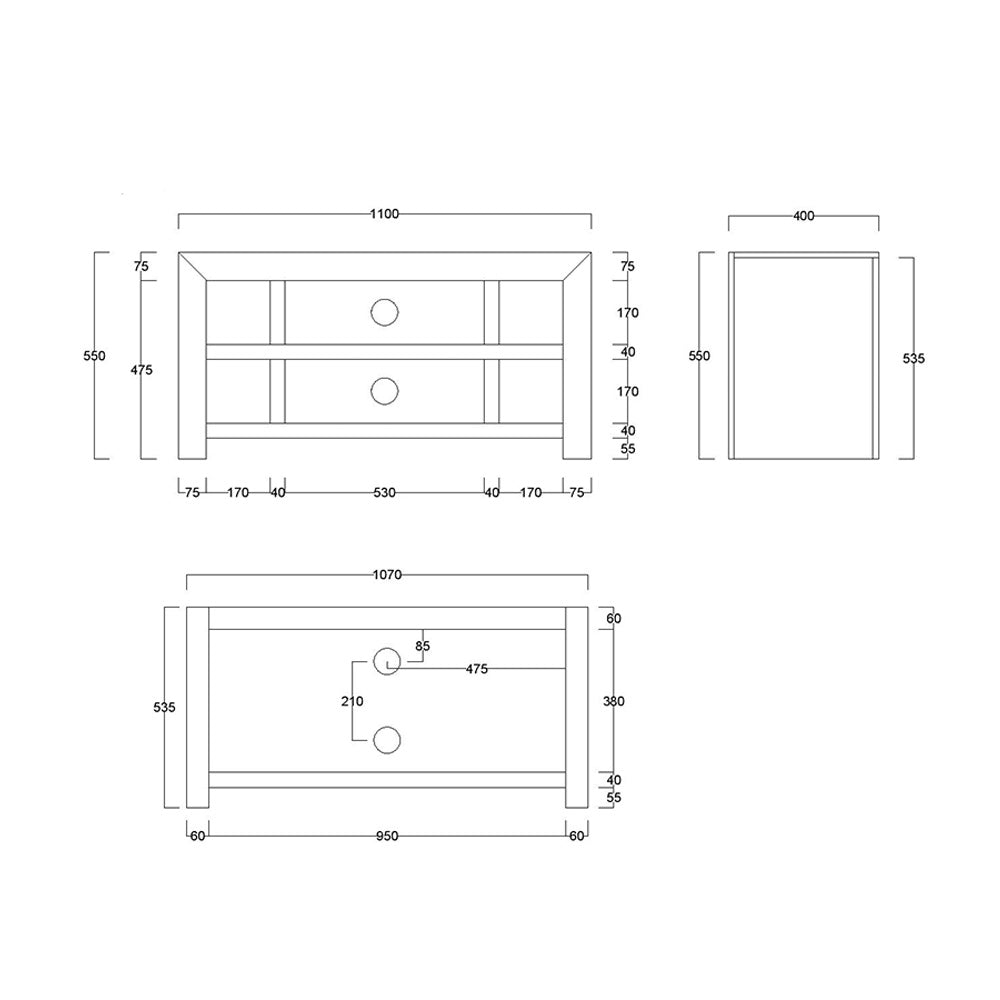 Dakota Light Mango Wood TV Unit