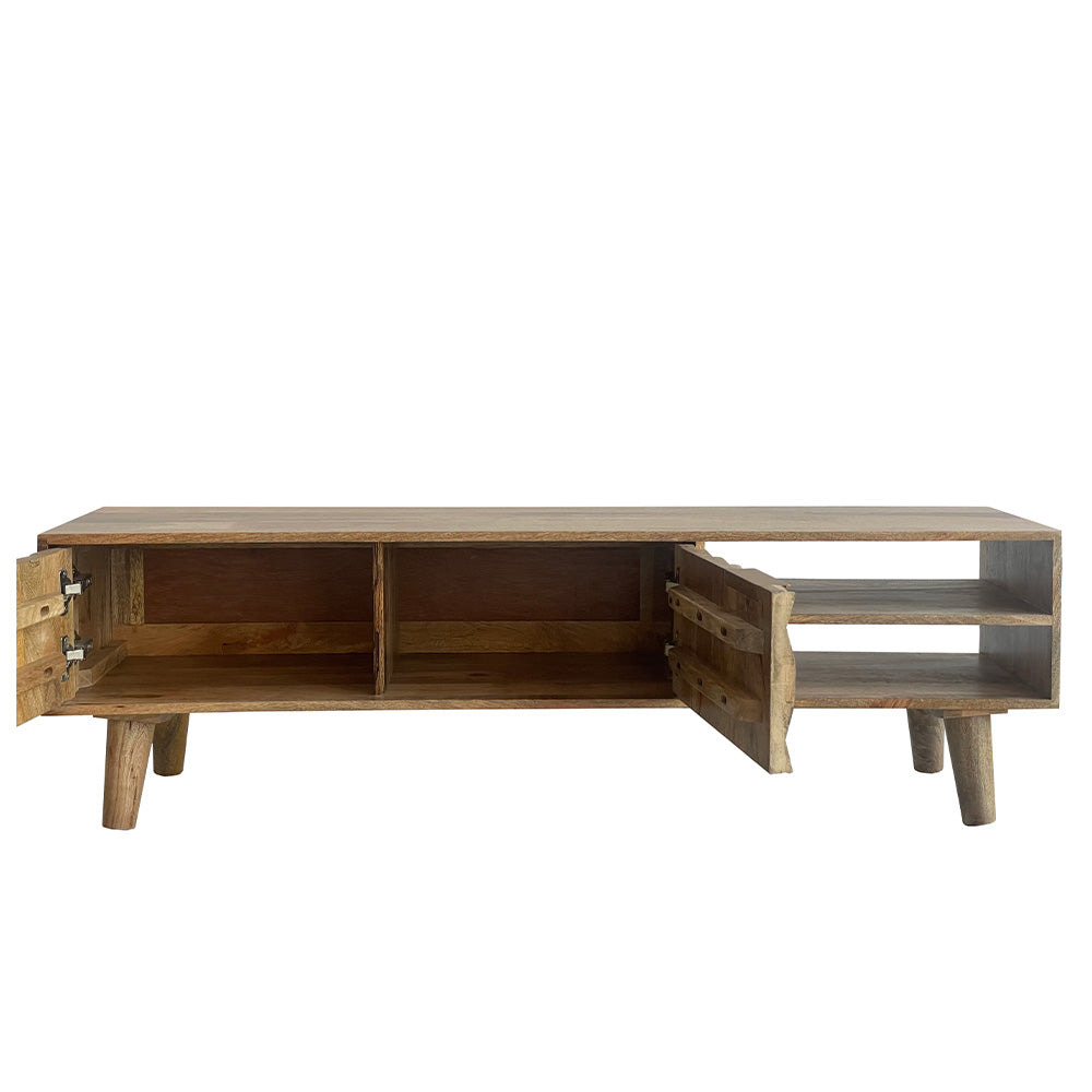 Geometric Mango Wood TV Unit