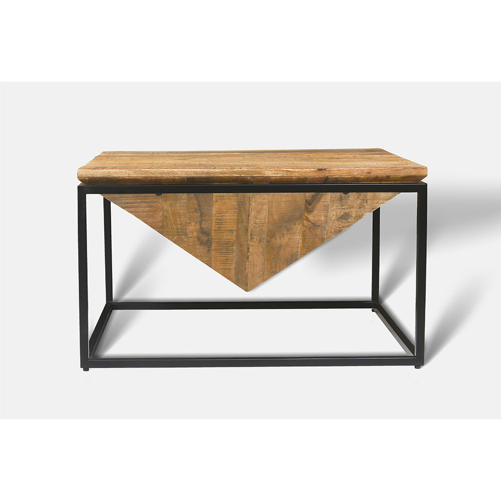 Industrial Mango Wood Diamond Coffee Table