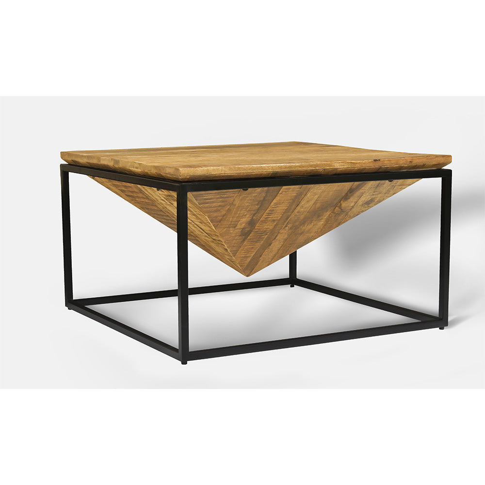 Industrial Mango Wood Diamond Coffee Table