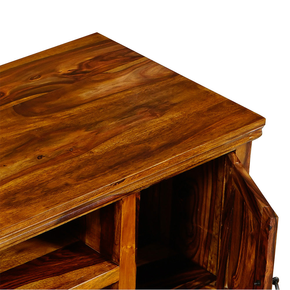 Klaasik Sheesham Wood Low TV Unit - Medium