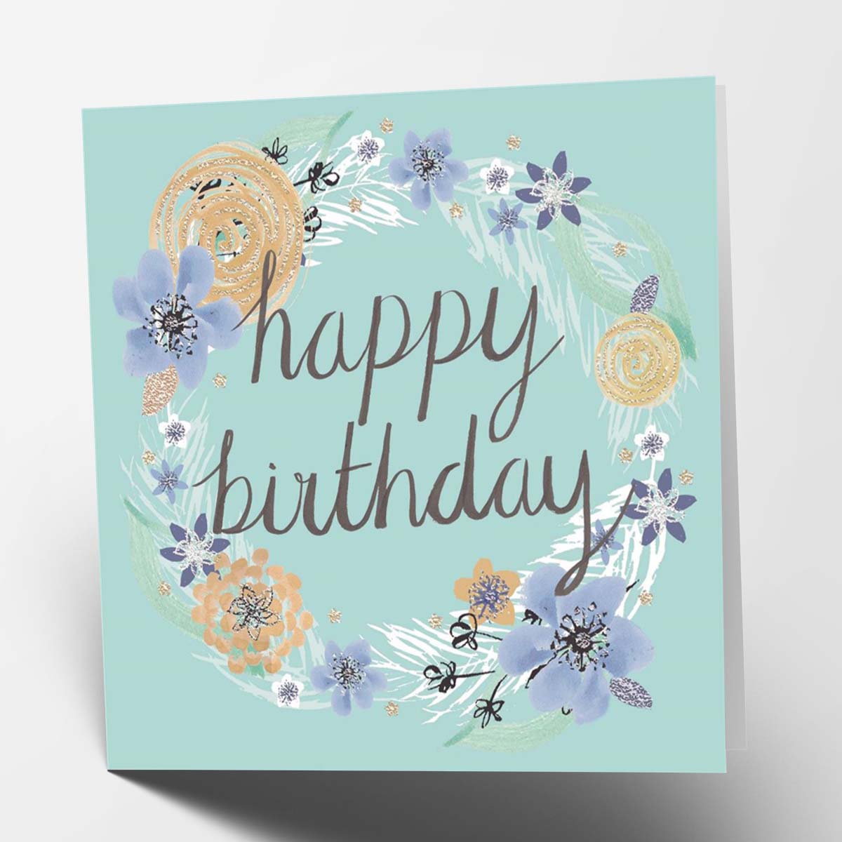 Happy Birthday Floral Greetings Card
